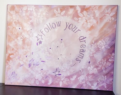 Tableau mural motivant pour une décoration fleurie rose et violette