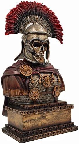 MAUNDEN Roman Empire Undead Centurion Warrior Resin Statue Sculpture Ornament Figurine Craft for Home Living Room Decoration Office Desk Desktop Table Arrangement Gift