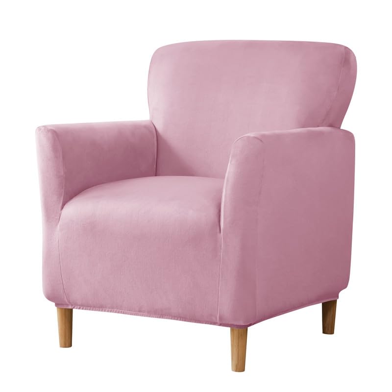 Mingfuxin Velvet Armchair Sofa Covers, Stretch Banquet Tub Chair Covers Slipcovers, Removable Bucket Sofa Couch Cushion Covers for Living Room Home Decoration Furniture Protector
