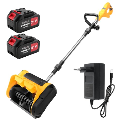 Fraise à Neige sans Fil avec 2 Batteries 21V 5C et Chargeur, Largeur de Travail 30 cm, Portée d'Éjection 6-8 m, Hauteur de Neige Max. 15 cm Deneigeuse...