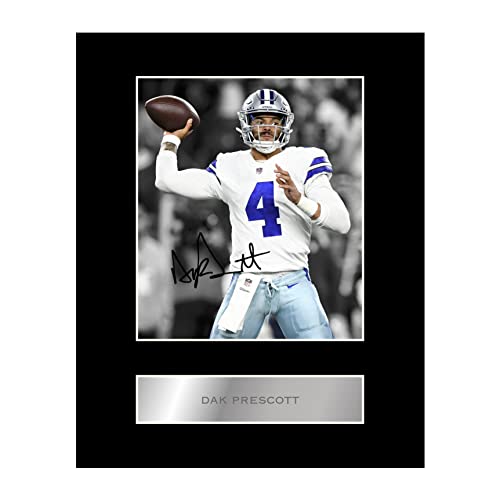 Dak Prescott Pre Printed Signature Signed Mounted Photo Display #22 Printed Autograph Picture
