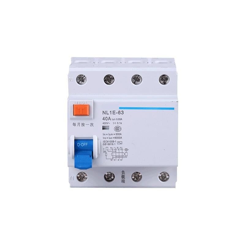 Disjoncteur de fuite NL1E-63 3P+N 25A 30mA pour tableau électrique