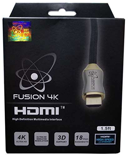 Fusion4k High Speed 4K HDMI Cable (4K @ 60Hz) - Professional Series (1.5 Feet)