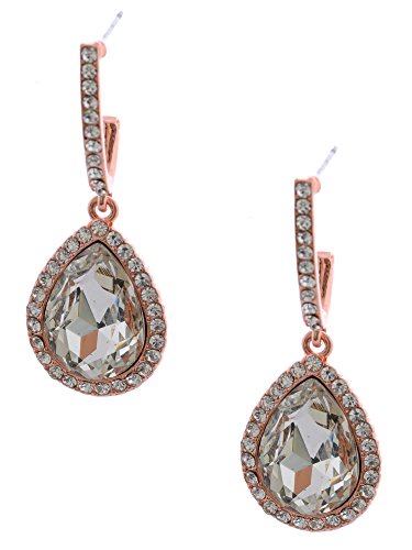 Topwholesalejewel Womens Earrings Rose Gold Teardrop Earring