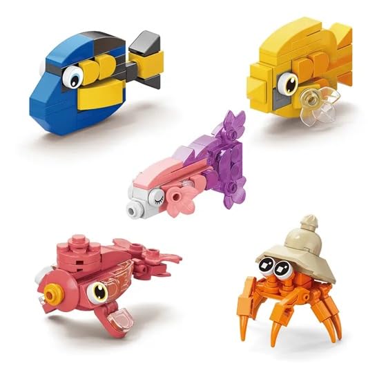 Image of Building Blocks Bricks Set, Build, Learn and Play, Construction, Educational Interactive Creative DIY Toy, Compatible with All Major Brands (10 in 1, Cute Aquatic Creatures World, 305 Pcs)