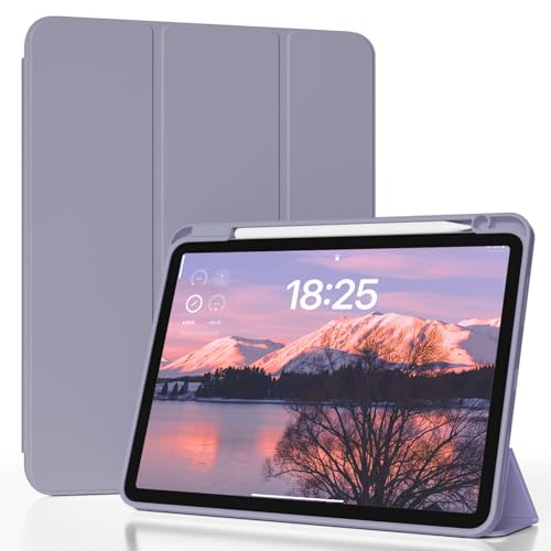 Housse iPad mini 7 fine TPU antichoc avec mode veille automatique violet