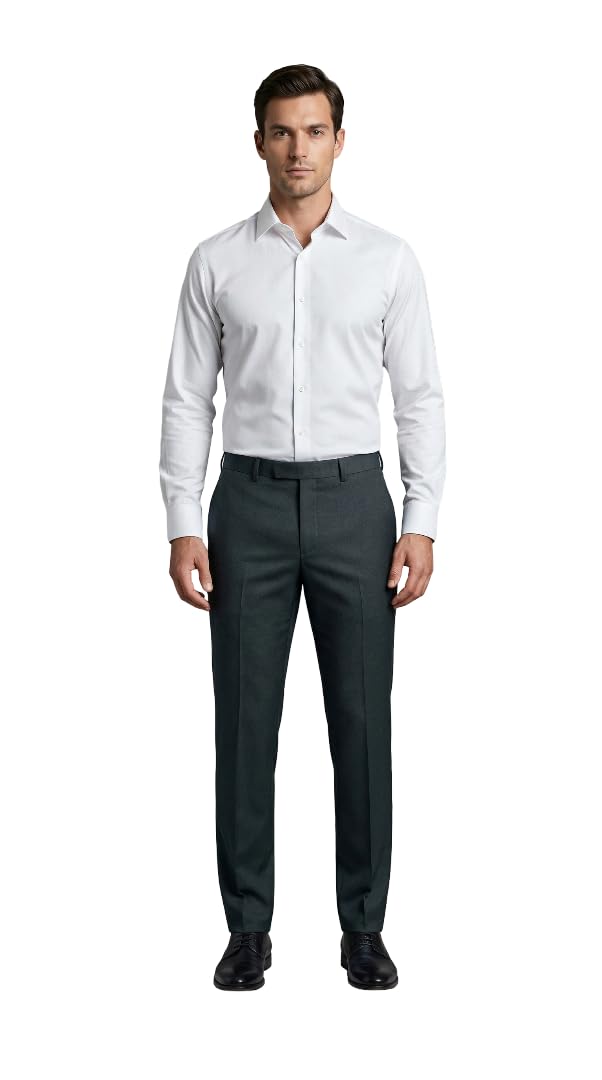 parsh Men's Slim Fit Cotlook Trousers-picture-10