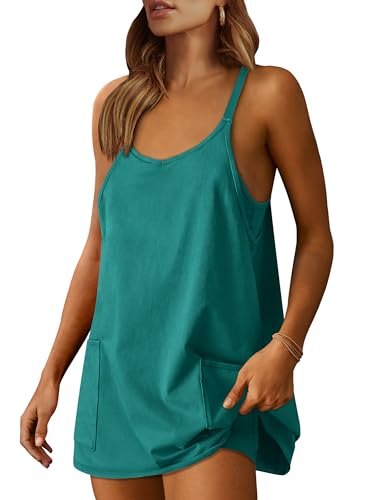 Image of ANRABESS Women Athletic Dress Summer Tennis Workout Active Sports Mini Romper Dress Built in Shorts Travel Vacation Clothes