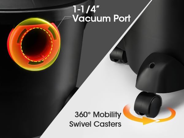 Miniatura 5 de Shop-Vac 5920689 Aspiradora húmedaseca, 6 galones, 3.0 CV pico, 1.25 pulgadas de diámetro x manguera de 7 pies, cable de 6 pies, ideal para trabajo,