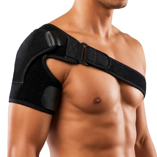 AUYAO Hombrera Ajustable, Hombrera Ortopedica, Soporte de Hombro para Hombre y Mujer, Izquierdo y Derech, Protección Hombro para Prevención y Recuperación de Lesiones Deportivas