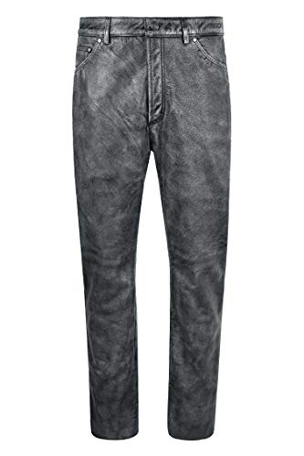 Pantalon en cuir pour homme bikers coupe jean 501 rock en peau de vache