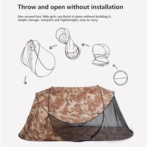 Carpas al aire libre plegables de 2-3 personas mosquitero y protección solar viaje 7