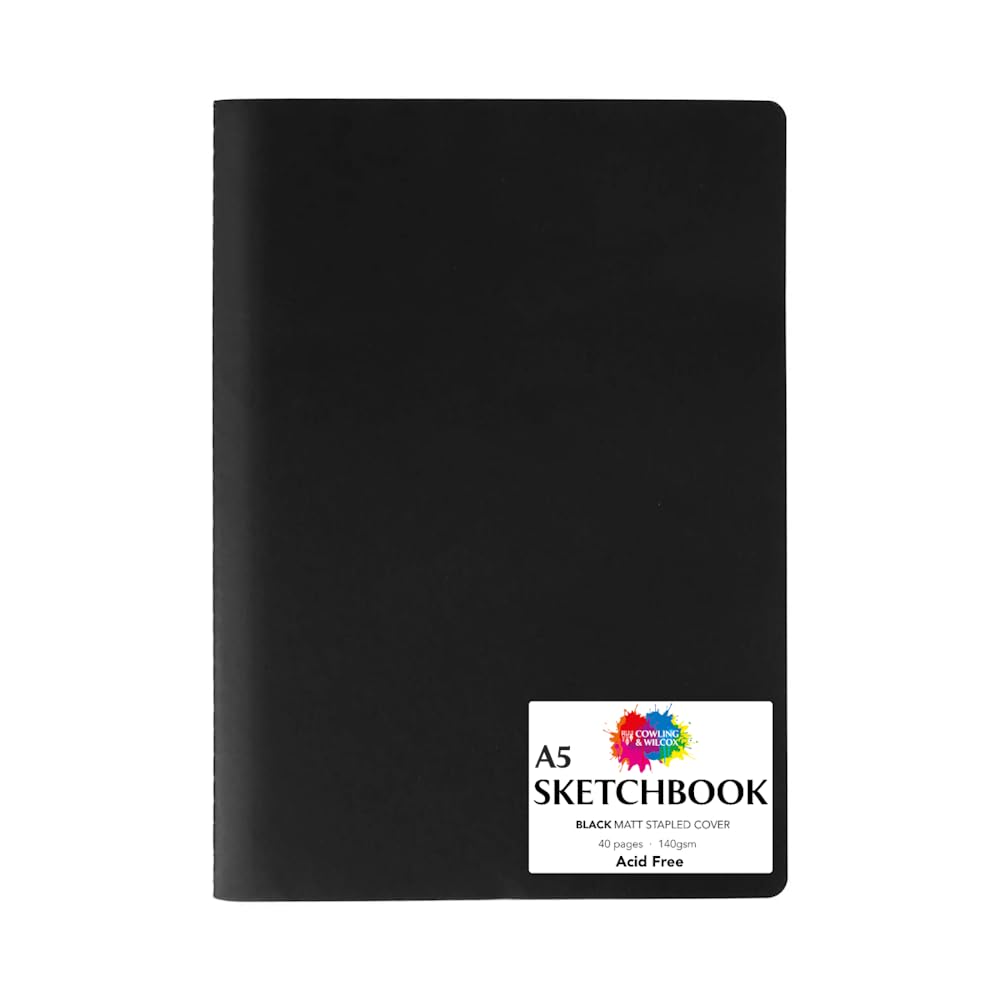Cowling & Wilcox Undefined Black Matte College Sketchbook (A5)