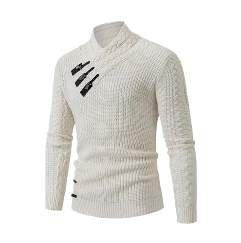 Men's Casual V-Neck Long Sleeve Knitted Wool Sweater Autumn Winter Vacation Outdoor Design Top