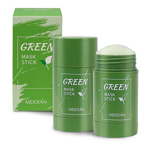 2pcs Green Tea Purifying Clay Stick Mask, Face Moisturizes Oil Control, Deep Clean Pore, Improves Skin for All Skin Types Men Women