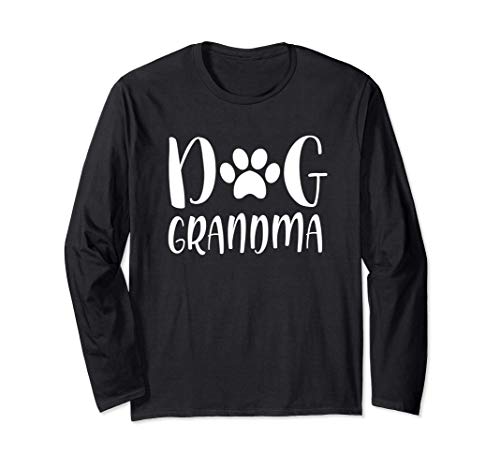 Dog Grandma Cute Dog Lover Family Pet Manga Larga