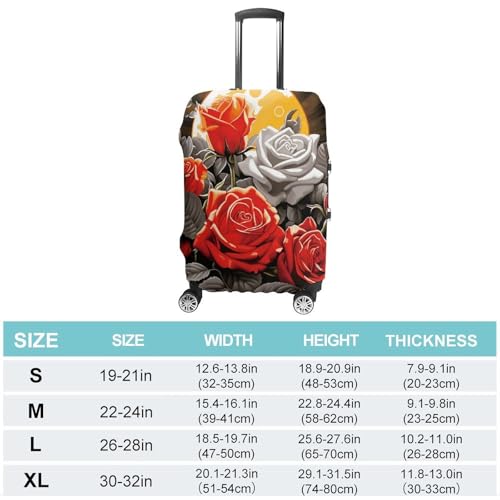Sun-Soaked Colors Suitcase Covers Luggage Protector - Travel Elastic Baggage Case Protective, Washable Anti-scratch Large Suit Case Cover for Suitcases Fits 19-32 Inch Luggages S2