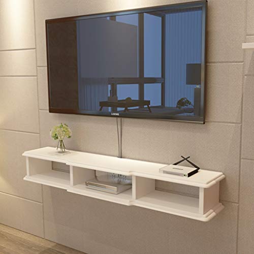 Wandmontiertes Unterhaltungsregal schwimmendes DVD-Rack TV-Schrank WiFi-Router Regal Set-Top-Box-Halterung TV-Konsole Toilettendeckel (Color :