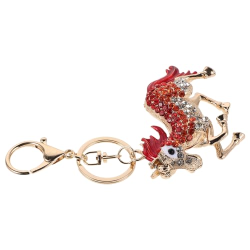 Porte-clés cheval en métal lot de 2 avec pierres rouges pour retrouver facilement vos clés