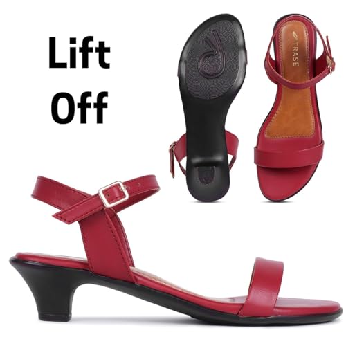Image of TRASE Lift Off Casual Kitten Heel Sandals for Women