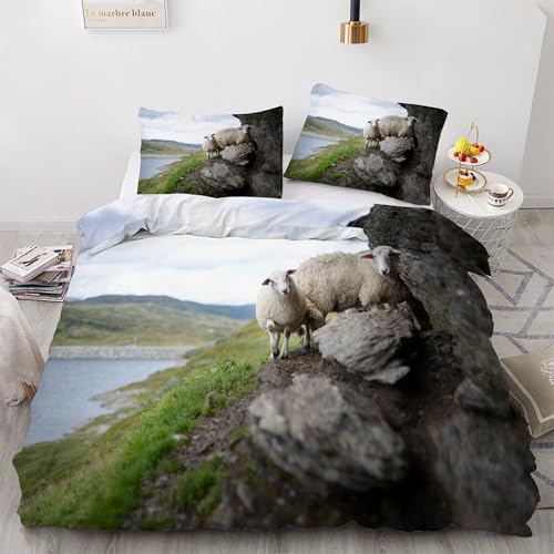 Housse couette en microfibre douce mouton pour de tendres nuits étoilées