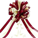 Fácil de usar: solo se necesitan unos segundos para obtener un hermoso arco de regalo, simplemente tire de los cordones internos para que se forme un arco, muy fácil y conveniente