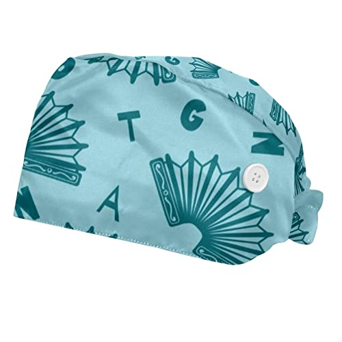 Chapeaux de travail et casquette pour hommes femmes, couvre-chef unisexe bleu 2 pièces