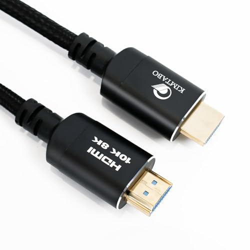 Cable HDMI 2.1 8K negro de 1.5 pies con transmisión de alta velocidad de 48 Gbps