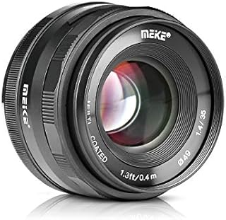 Meike 35mm F1.4 Large Aperture Manual Focus Lens APS-C Compatible with Sony E Mount Mirrorless Cameras NEX 3 NEX 3N NEX 5 NEX 5T NEX 5R NEX 6 7 A5000 A5100 A6000 A6100 A6300 A6500 A6600 A6400