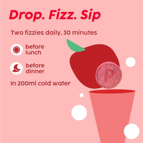 Image of THE PLANT FIX Apple Cider Vinegar Effervescent Tablet with mother | Supports Metabolism & Appetite Control I With 500mg ACV, Vit B6 & B12 I No Maltodextrin, No Added Sugar I Pack of 2 (30 tablets)