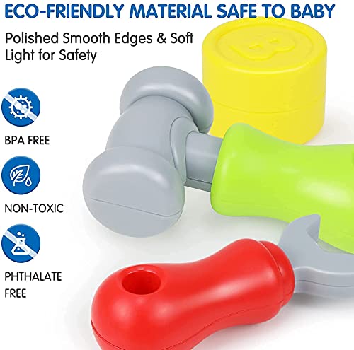 Liberty Imports Little Engineer Multifunctional Kids Musical Learning Tool Workbench - Educational Learning Toy Shape Sorter With Lights & Sounds For Teaching Colors, Shapes, Numbers #TOP2