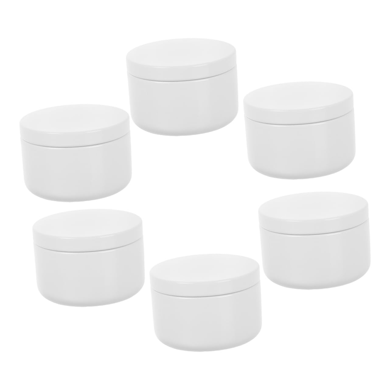 Ipetboom 6pcs White Candle Storage Jars with Lids Essential Oil Storage Containers for DIY Candle Making for Business Personal Use Sealed Design Preserves Freshness