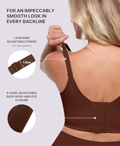 Image of SHAPELLX Back Smoothing Push Up Underwire Bra, Molded Cup Support Bra