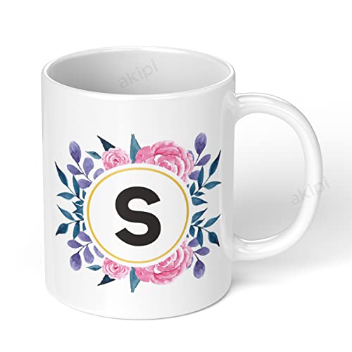 Image of Customized Ceramic Mug With Personalized Name And Initial 11Oz Coffee /Tea Cup Arm577, 325 ML