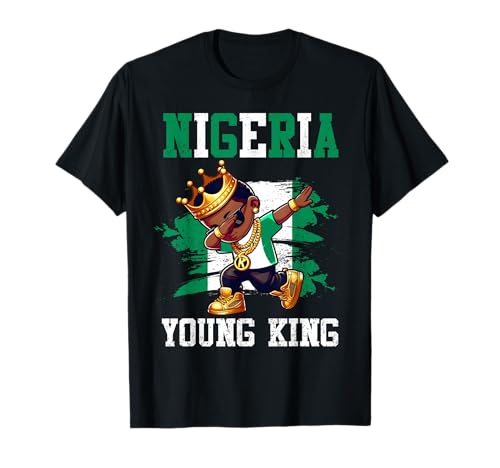 Nigeria Young King Nigerian Boy African Proud Nigerian Flag T-Shirt