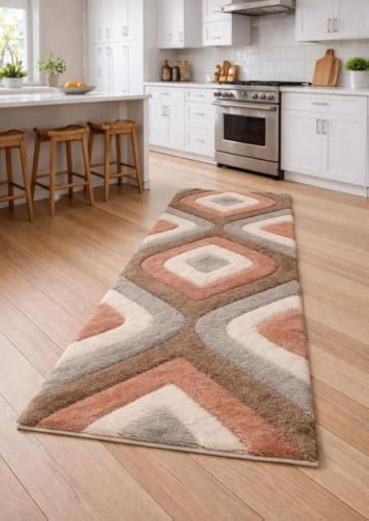JKRS FRIENDDS Non-Slip Kitchen Runner Mat, Washable