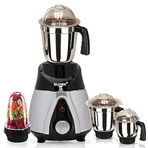 Su-mix BTRBMA21 1HP Mixer Juicer Grinder with 4 Jars (1 Large Bullets Jar, 1 Liquid Blending Jar, 1 Dry Grinding Jar and 1 Chutney Jar) - Black