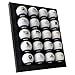 Golf Ball Display Case – Wall Mounted or Free-Standing Holder, Black Wooden Frame Holds 20 Balls – Golf Gift & Sports Memorabilia for Collectors and Enthusiasts