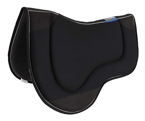 Professional Equine Horse Western 27"x19" Endurance Contoured Neoprene Saddle Pad Black 39189