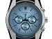 FOSSIL CH2564 Gents Black Leather Cuff Strap Watch with Blue Glass