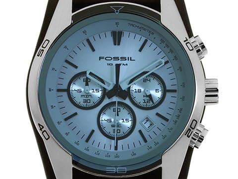 Fossil Orologio Coachman da uomo, movimento cronografo al quarzo con cinturino in pelle