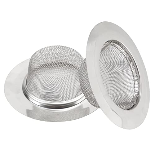 Image of BATH GURU Stainless Steel 304 Grade Kitchen Sink Drain Protector Filter Stopper Mesh Jali for Waste Coupling of Kitchen Sink Wash Basins Pack of 2