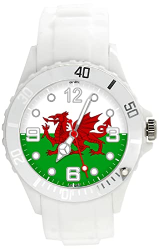Montre Pays de Galles TAPORT en silicone blanc et quartz précis