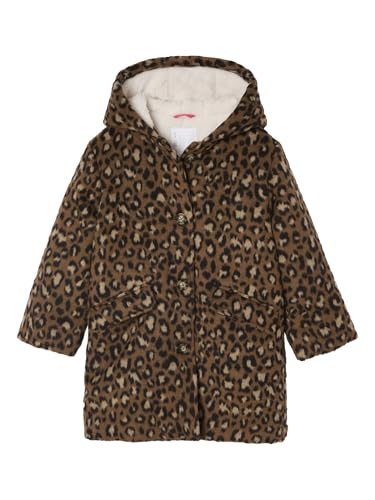 Manteau fille à capuche drap de laine léopard Vertbaudet pour un hiver chaud et élégant