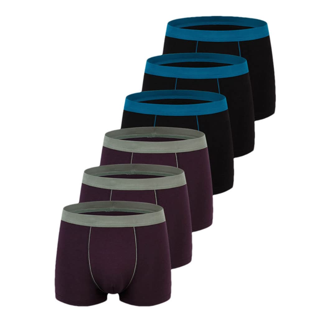 keusyoi 6 Pz/lotto Intimo Di Grandi Dimensioni Boxer Degli Uomini Solido Cotone Mutandine Uomo Senza Cuciture Traspirante Mens Boxer