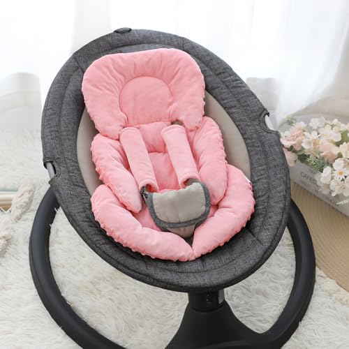Image of GFU Infant Car Seat Insert Head and Body Support, Reversible Newborn Insert for Carseat with Strap Pads, Soft Stroller Cushion Pillow Insert for Boys and Girls, Fits for Stroller, Swing, Red