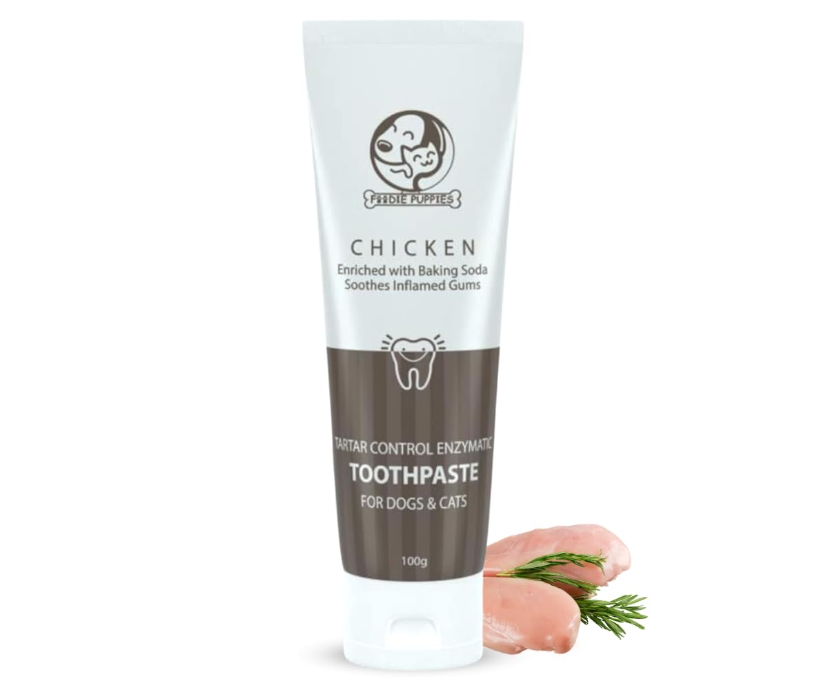 Foodie Puppies Pet Toothpaste for Dogs - (Chicken Flavor, 100gm) Enriched with Baking Soda Soothes Inflamed Gums, Brightens Teeth, Overall Oral Hygiene & Removes Plaque Tartar (B0CRRQZK7H) Amazon Price History, Amazon Price Tracker