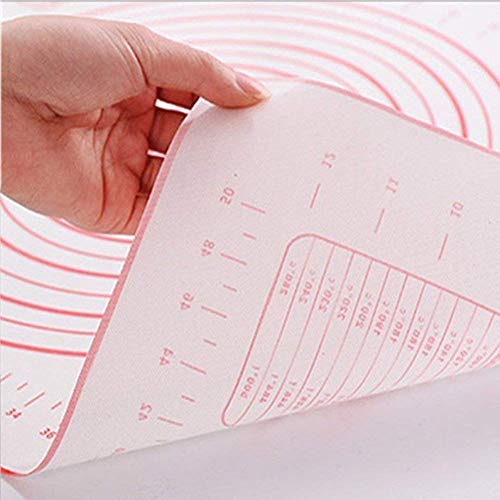 Zching Silicone Pastry Measurement Not-Slip Rolling Dough Mats For Baking 24“ X 16” (Red), L W #TOP2