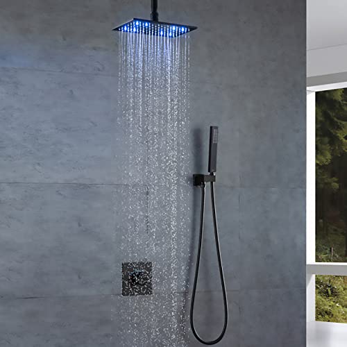 Ensemble de Robinet de Douche 12 x 8 Pouces haute finition chromée