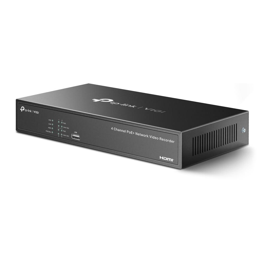 Almacenamiento en Red TP-Link VIGI NVR1004H-4P Negro